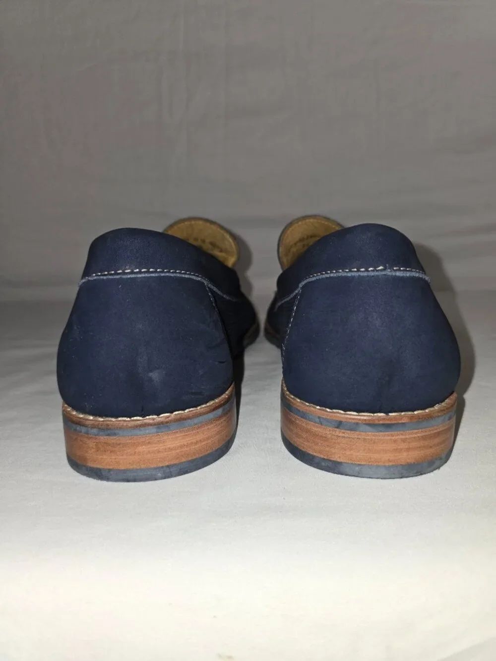 Tommy Bahama Felton Navy Blue Perforated Suede Loafers Men's Size 12 M